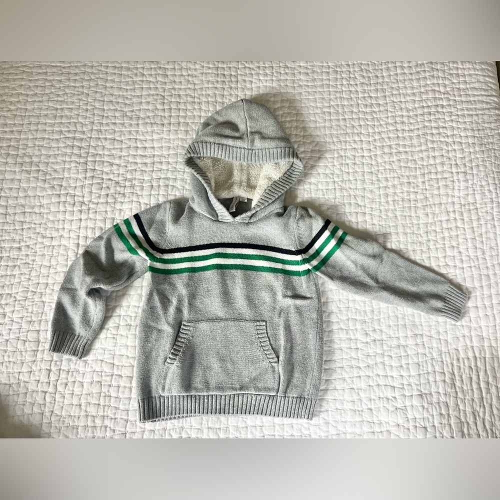 Warm Striped Kids Hoodie 🩶⭐️